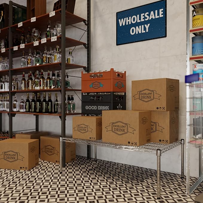Regal Altair 24" Deep x 42" Wide x 14" Height Wire Shelving Kit | 1-Tier | NSF Commercial Storage Rack Unit