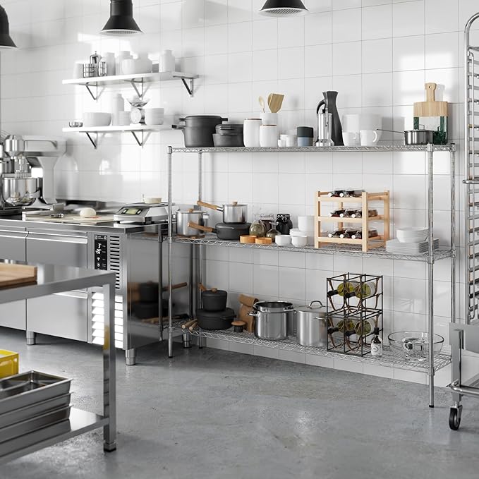Regal Altair 14" Deep x 72" Wide x 54" Height Wire Shelving Kit | 3-Tier | NSF Commercial Storage Rack Unit