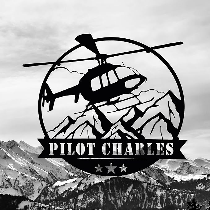Personalized Metal Airplane Wall Art, Airplane Name Sign, Customized Pilot Name Sign, Airplane Hangar Sign Decor, Aviation Home Office Decor, Large Outdoor Decor, Pilot Gifts, Aircraft Lovers Gift