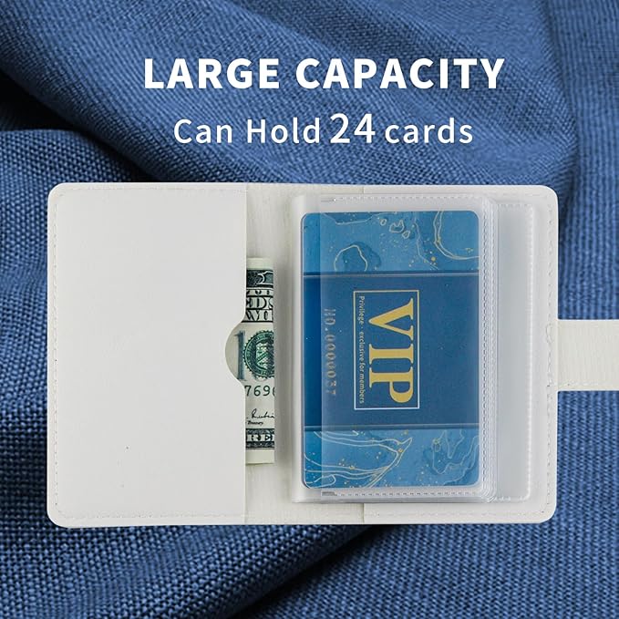 PRIVILLA 2 Pcs Credit Card Holder and business card holder，Sd Card Holder Each Has 26 Card Organizers, 2024 New Credit Card Holders book for Men and Women.