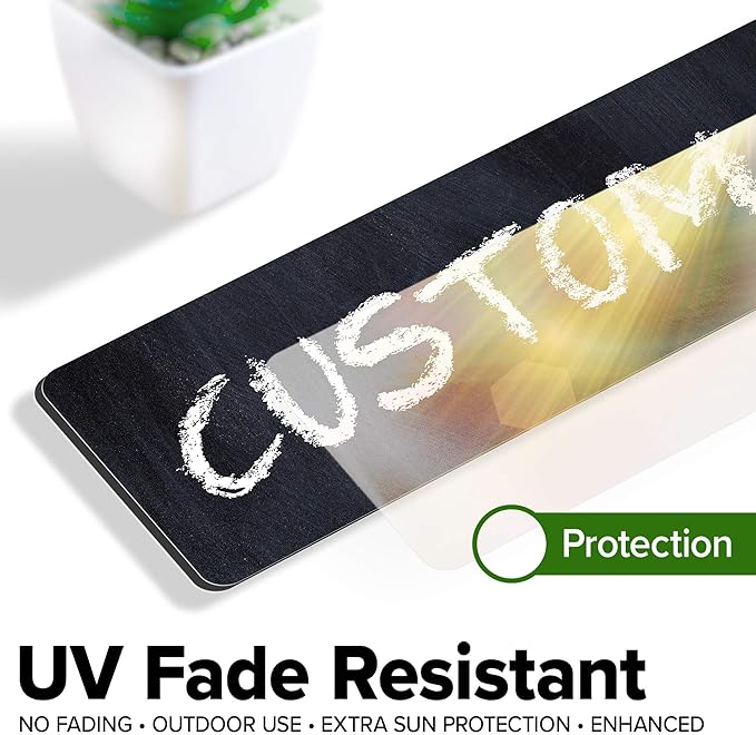 Custom Sign, Custom Street Sign, 11 Font Colors, 13 Font Styles, 4 Hole Options, 22 Sizes, 3x12 Inches, Rust Free DiBound, Fade Resistant, Made in USA by My Sign Center (Chalkboard Black)