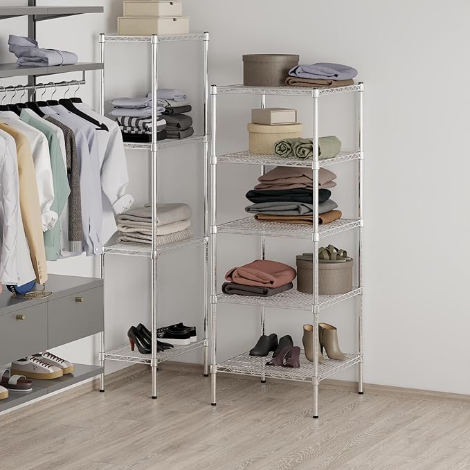 Regal Altair 24" Deep x 24" Wide x 64" Height Wire Shelving Kit | 5-Tier | NSF Commercial Storage Rack Unit