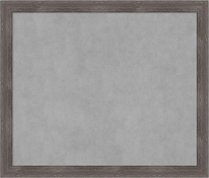 Amanti Art Grey Framed Magnetic Board 23x27 Medium Vision Board for use with Magnets, 100% Metal Sheet to Display Items as Office Decor or for Home Organization in mudroom, Kitchen or Kids Room