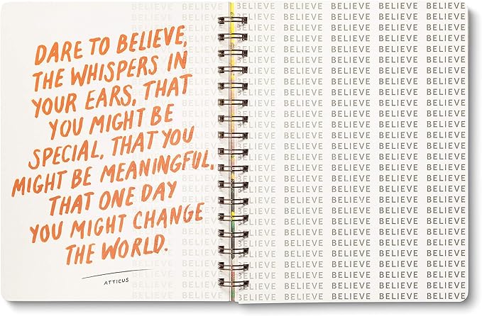 Compendium Spiral Notebook - There is a voice that doesn't use words. Listen. — A Designer Spiral Notebook with 192 Lined Pages, College Ruled, 7.0”W x 9.25”H