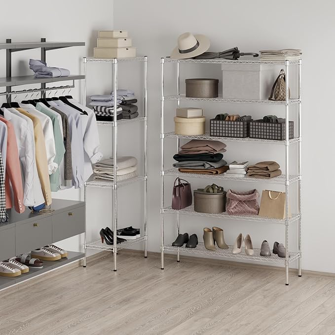 Regal Altair 14" Deep x 48" Wide x 74" Height Wire Shelving Kit | 6-Tier | NSF Commercial Storage Rack Unit