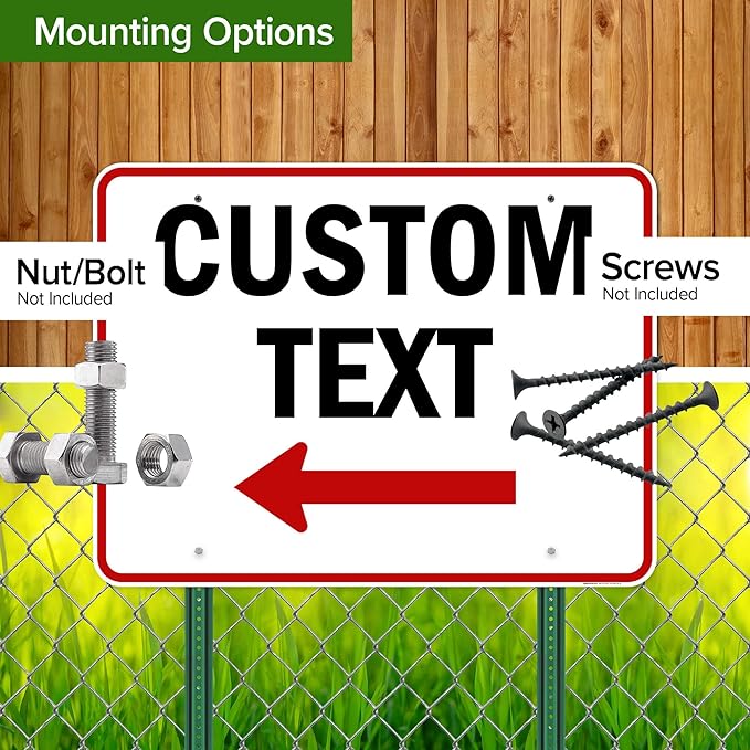 Custom Arrow,Custom Directional Sign, Left Arrow,36x48 Inches, Rust Free DiBound, Fade Resistant, Made in USA by My Sign Center