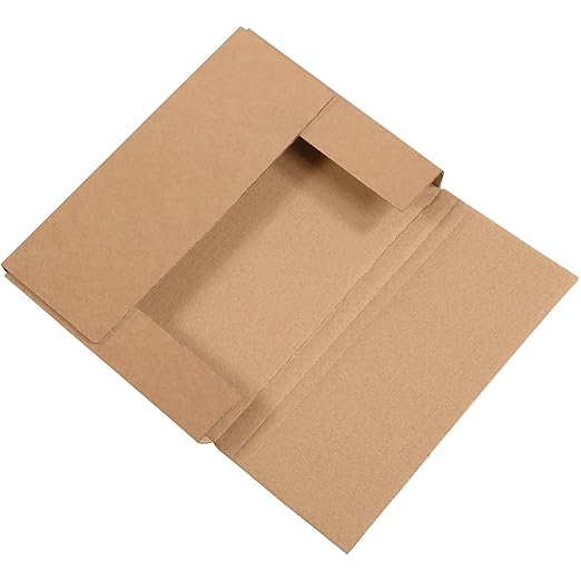 Tape Logic TLM1181K Easy-Fold Mailers, 11 1/8" x 8 5/8" x 1", Kraft (Pack of 50)