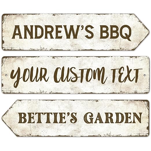 Rustic Custom Sign, Personalized Metal Signs, Gift for Him Men Dad, Man Cave, Indoor and Outdoor Use, 6x24 Inches, ACM, Fade Resistant, Made in The USA