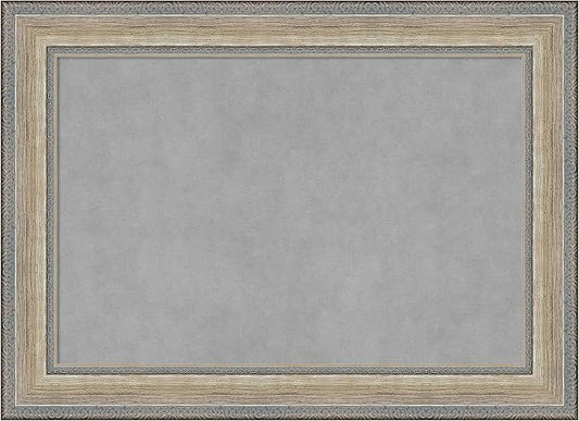 Amanti Art Silver Framed Magnetic Board 21x29 Medium Vision Board for use with Magnets, 100% Metal Sheet to Display Items as Office Decor or for Home Organization in mudroom, Kitchen or Kids Room