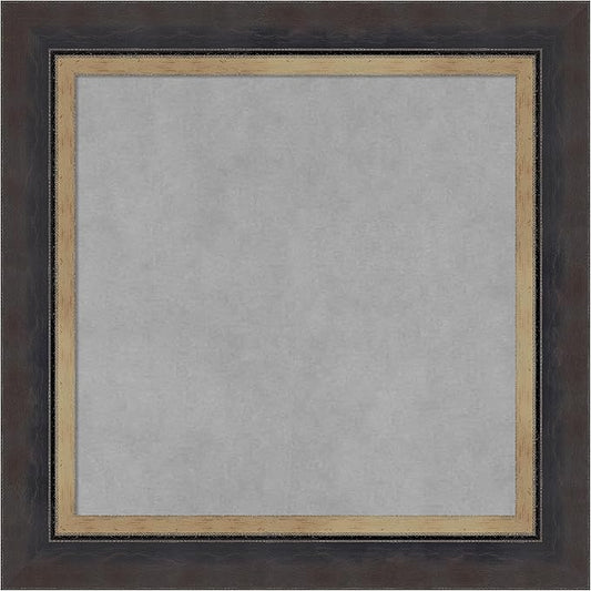 Amanti Art Black Framed Magnetic Board 21x21 Small Vision Board for use with Magnets, 100% Metal Sheet to Display Items as Office Decor or for Home Organization in mudroom, Kitchen or Kids Room