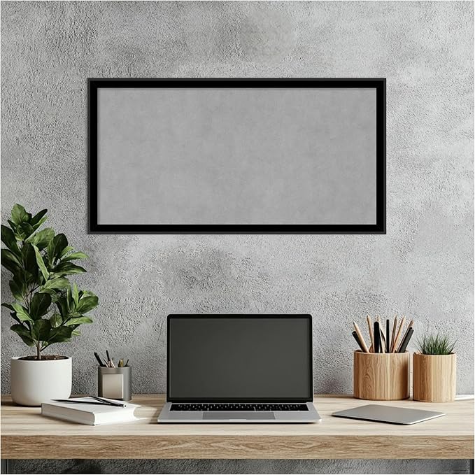 Amanti Art Black Framed Magnetic Board 13x25 Small Vision Board for use with Magnets, 100% Metal Sheet to Display Items as Office Decor or for Home Organization in mudroom, Kitchen or Kids Room