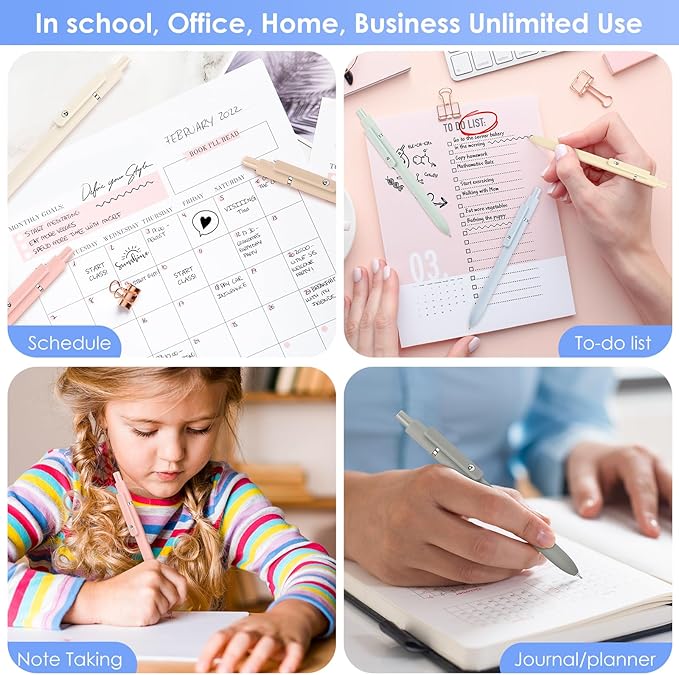 Donyang Gel Pens, 5pcs 0.5mm Cute Black Ink Fine Point Pens With Smooth Writing, Quick Dry Pens For Journaling Note Taking, Teacher Work Desk Accessories Office Supplies for Men Women