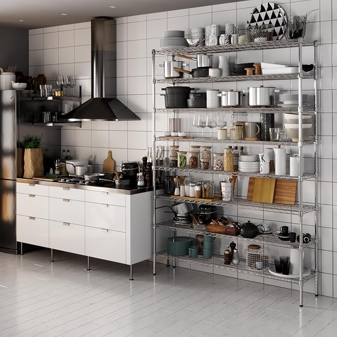 Regal Altair 14" Deep x 60" Wide x 86" Height Wire Shelving Kit | 8-Tier | NSF Commercial Storage Rack Unit