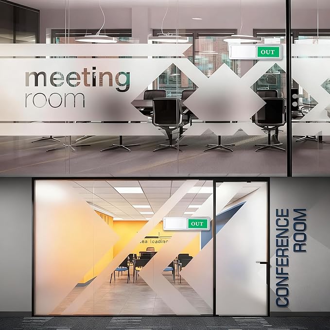In or Out Door Sign, Sliding Status Indicator for Office Home Meeting Room, Red Green In Out Slider Sign (Silver)