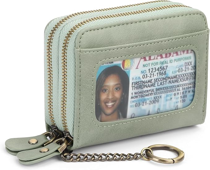 GOIACII Small Genuine Leather Wallet for Women, RFID Blocking Credit Card Holder Wallet