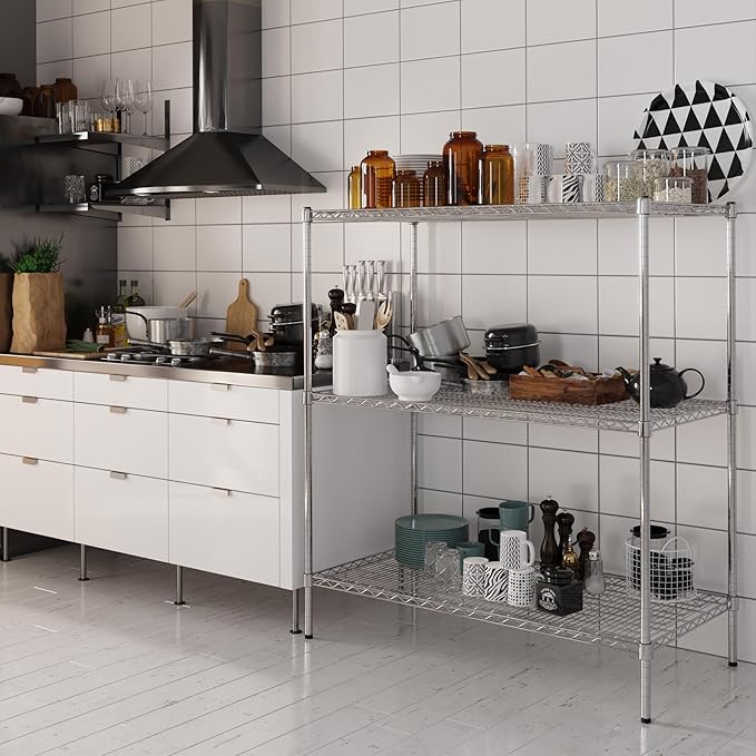 Regal Altair 24" Deep x 48" Wide x 54" Height Wire Shelving Kit | 3-Tier | NSF Commercial Storage Rack Unit