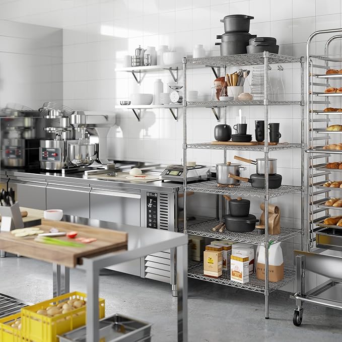 Regal Altair 24" Deep x 30" Wide x 74" Height Wire Shelving Kit | 6-Tier | NSF Commercial Storage Rack Unit