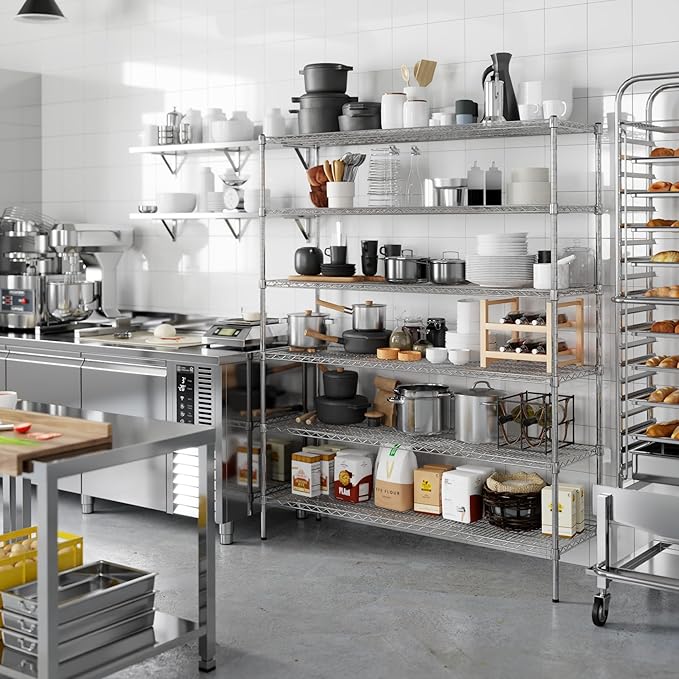 Regal Altair 18" Deep x 60" Wide x 74" Height Wire Shelving Kit | 6-Tier | NSF Commercial Storage Rack Unit