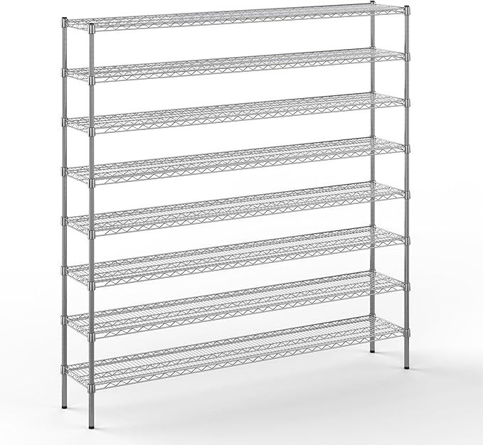 Regal Altair 14" Deep x 72" Wide x 74" Height Wire Shelving Kit | 8-Tier | NSF Commercial Storage Rack Unit