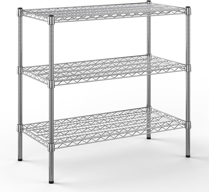 Regal Altair 18" Deep x 36" Wide x 34" Height Wire Shelving Kit | 3-Tier | NSF Commercial Storage Rack Unit