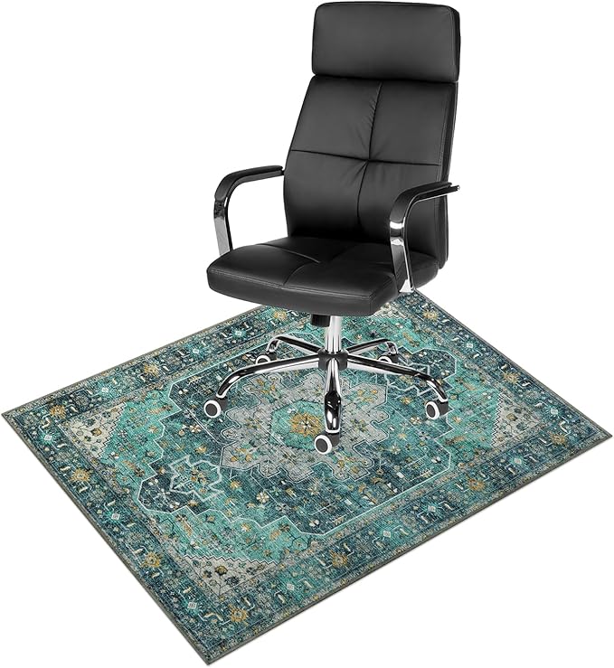 Anidaroel 36"x48" Chair Mat for Hardwood Floor/Tile Floor, Desk Chair Mats for Hard Floors, Under Desk Rug Protector for Rolling Chair, Computer Gaming Chair Mat, Low Pile Carpet Floor Mat