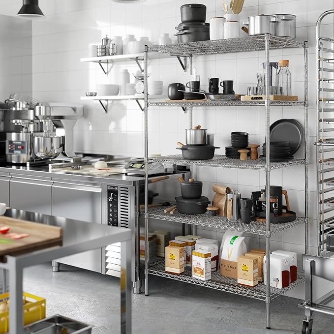 Regal Altair 24" Deep x 42" Wide x 74" Height Wire Shelving Kit | 5-Tier | NSF Commercial Storage Rack Unit
