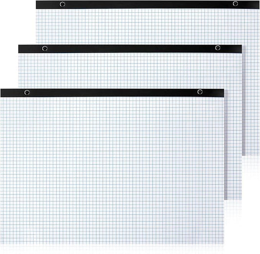 Fainne 3 Pcs Large Engineering Graph Paper Grid Graph Paper Pad Giant Drafting Pad Blueprint Sketching Graph Paper Engineer Architect Designer Mathematician Draftsman (Blue White,11x17inches)