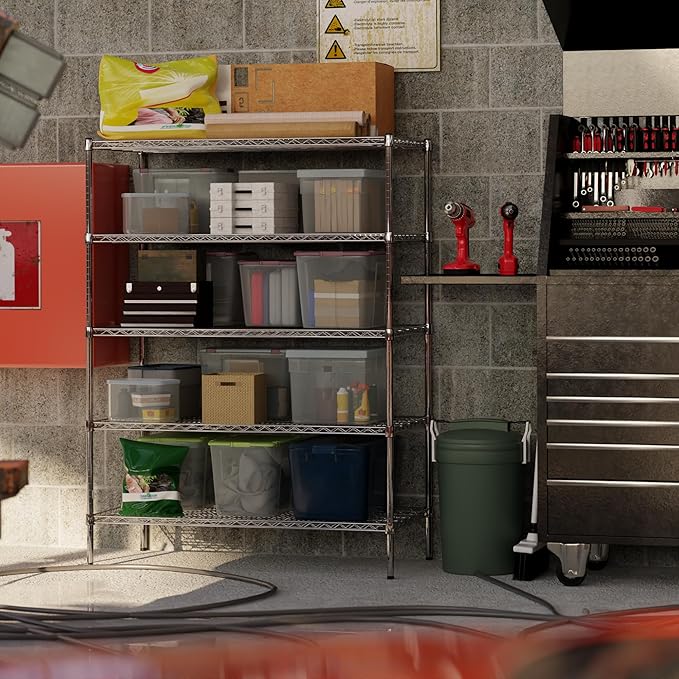 Regal Altair 24" Deep x 48" Wide x 64" Height Wire Shelving Kit | 5-Tier | NSF Commercial Storage Rack Unit