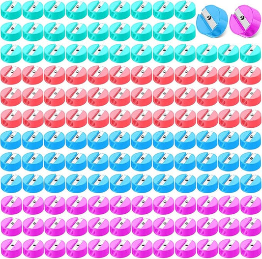Fainne 800 Pcs Pencil Sharpeners Bulk for Kids Colorful Manual Pencil Sharpeners Compact Portable Handheld Crayon Back to School Supplies for Kids Students Home Office Classroom Prizes(Bright Color)