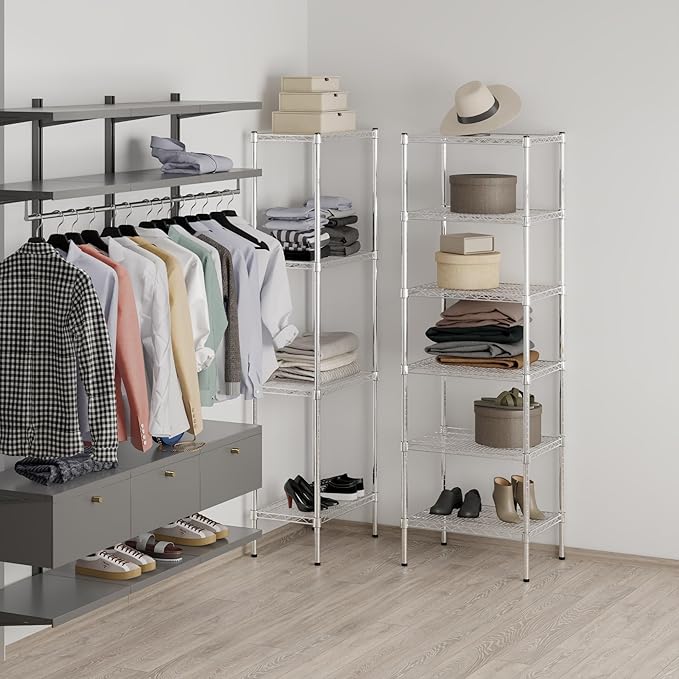 Regal Altair 18" Deep x 24" Wide x 74" Height Wire Shelving Kit | 6-Tier | NSF Commercial Storage Rack Unit