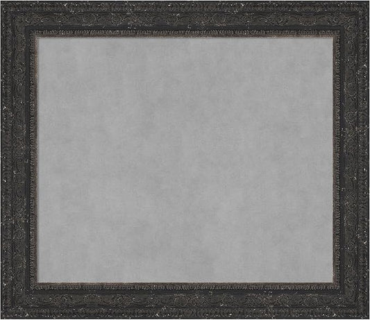Amanti Art Black Framed Magnetic Board 25x29 Medium Vision Board for use with Magnets, 100% Metal Sheet to Display Items as Office Decor or for Home Organization in mudroom, Kitchen or Kids Room