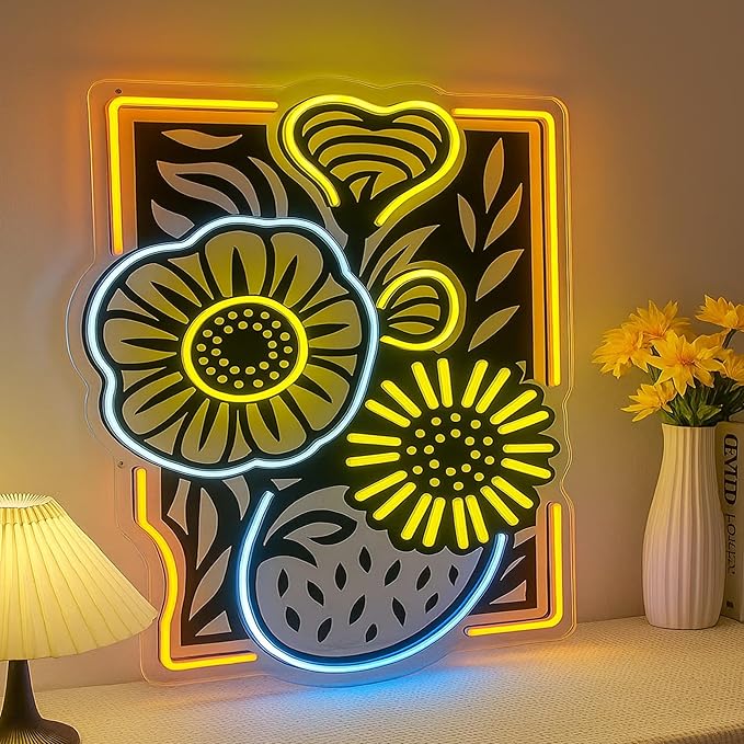 Lorxi Custom Logo UV Printed LED Neon Sign For Wall Decor,Personalized Bussiness Light for Bar Salon Party Office Wall Birthday Wedding