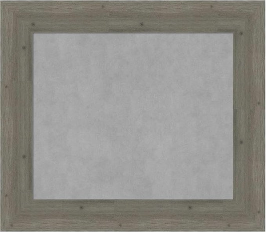 Amanti Art Grey Framed Magnetic Board 27x31 Medium Vision Board for use with Magnets, 100% Metal Sheet to Display Items as Office Decor or for Home Organization in mudroom, Kitchen or Kids Room