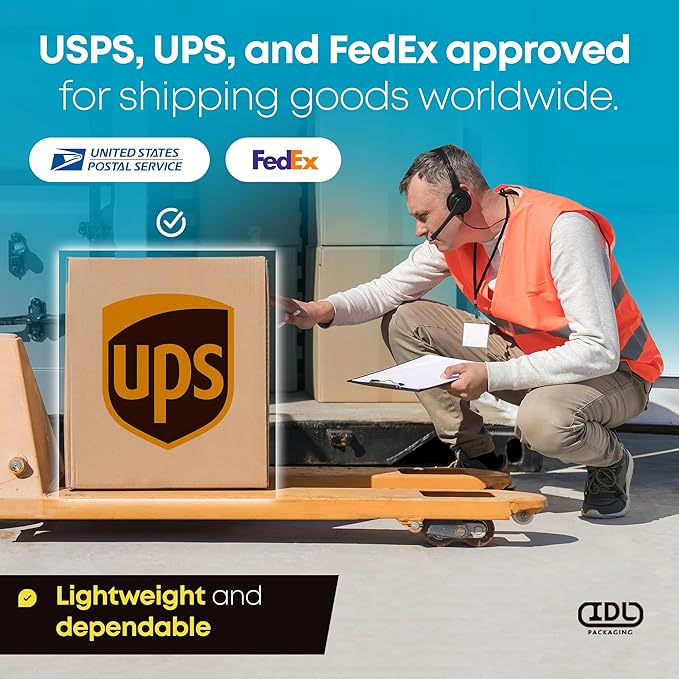 IDL Packaging B-666-25 Packaging Cube Corrugated Shipping Boxes 6"L x 6”W x 6"H (Pack of 25) -"Mug Size Box" Excellent Choice of Strong Packing Boxes for USPS, UPS, FedEx Shipping