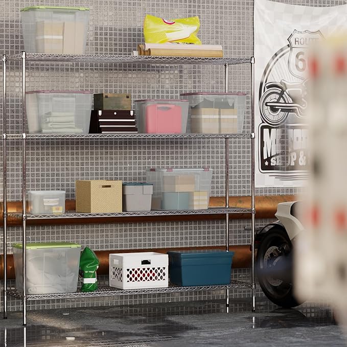 Regal Altair 18" Deep x 72" Wide x 74" Height Wire Shelving Kit | 4-Tier | NSF Commercial Storage Rack Unit