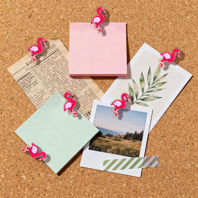 25 pcs Pink Flamingo Push Pins Cute Thumbtack Photos Wall Maps Bulletin Board Cork Boards Drawing Pins Memo Nail Office Accessories