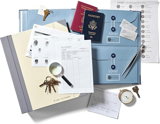Savor | 2025 Edition The Folio™ Document Organizer | Custom Dyed Cloth-Bound Expanding File for Important Papers, Passports, Birth Certificates & More | Ideal for Home Organization & Graduation Gift