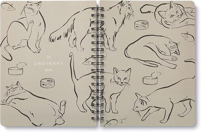 Compendium Spiral Notebook - Wild at Heart — A Designer Spiral Notebook with 192 Lined Pages, College Ruled, 7.0”W x 9.25”H