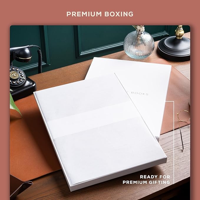 Beechmore Books A3 Sketchbook – 11.7x16.5 Premium Vegan Leather Bound Extra Large Sketch Book Hardcover, 160gsm 160 Perforated Ivory Pages, Blank Sketch Pad, Gift Boxed, Back Pocket, Ribbon Bookmark