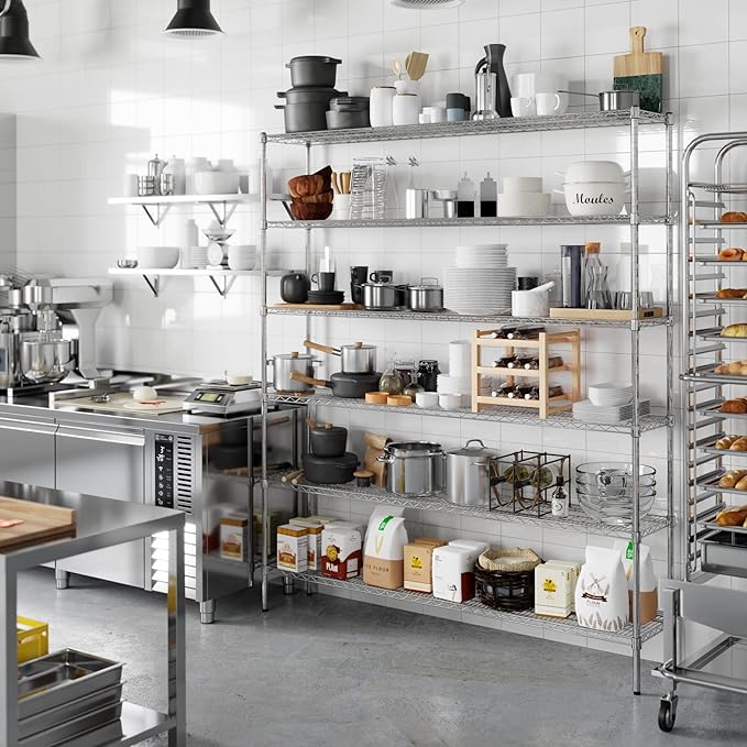 Regal Altair 14" Deep x 72" Wide x 86" Height Wire Shelving Kit | 6-Tier | NSF Commercial Storage Rack Unit