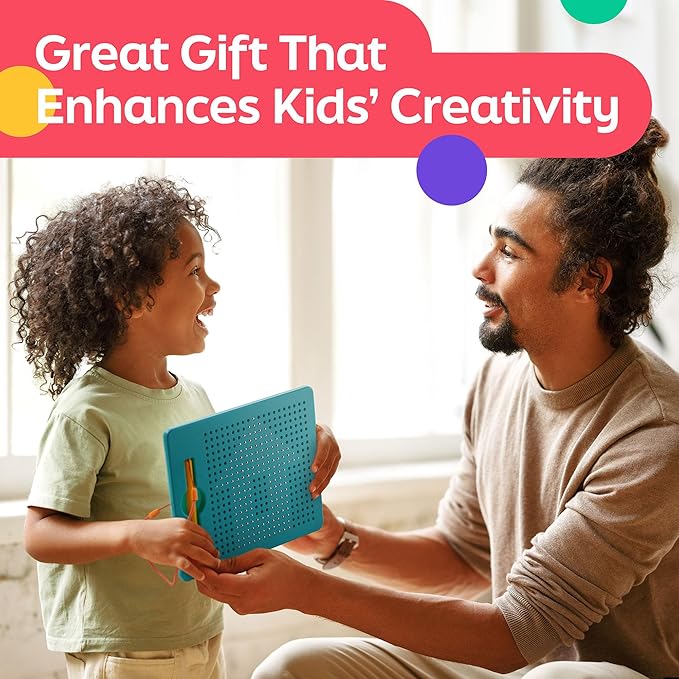 AYNAT FUN Magnetic Drawing Board for Kids & Toddlers with Beads and Magnet Stylus Pen - Magnetic Tablet Toy for Airplane & Car Ride Activities for Kids