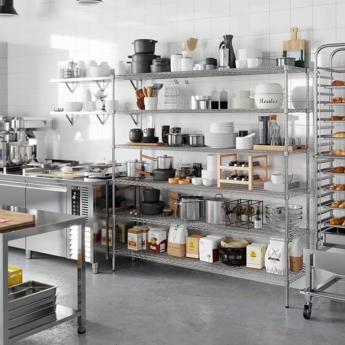 Regal Altair 18" Deep x 72" Wide x 74" Height Wire Shelving Kit | 6-Tier | NSF Commercial Storage Rack Unit
