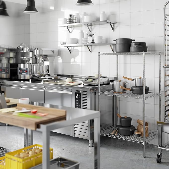 Regal Altair 21" Deep x 30" Wide x 54" Height Wire Shelving Kit | 3-Tier | NSF Commercial Storage Rack Unit