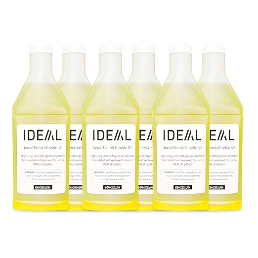 IDEAL 6 Bottles of Special High-Cling Lubricating Oil for ideal Shredders, Great for Any Automatic Oiler, Non-Toxic, Non-Detergent, Extend Life of Your Shredder (6 Bottles, 1 Quart Each)