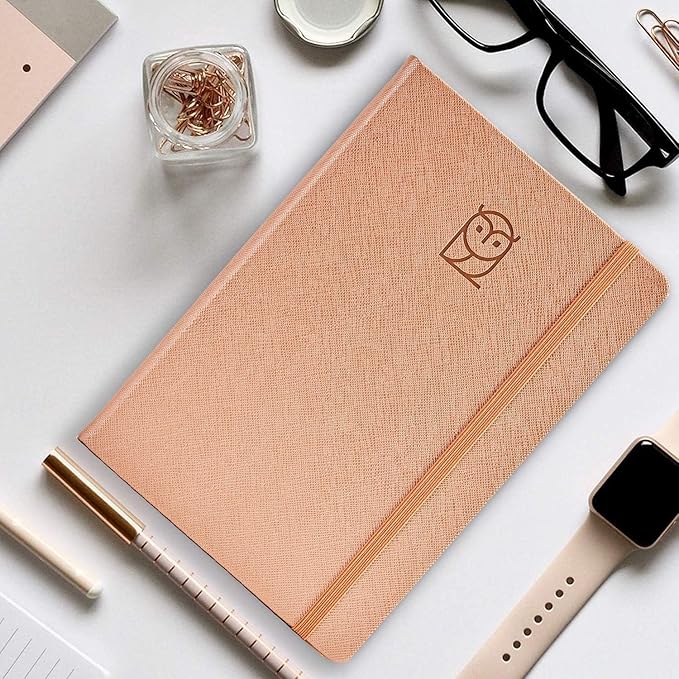 Wyze Planner Undated Daily Planner – 1-Year B5 Productivity Organizer with Two-Page Weekly Spread, Goal Setting, Habit Tracker, Weekly & Monthly Pages – Hardcover Time Management Notebook (Rose Gold)