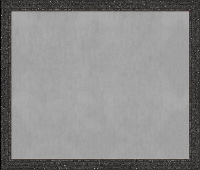 Amanti Art Black Framed Magnetic Board 45x53 Oversize Vision Board for use with Magnets, 100% Metal Sheet to Display Items as Office Decor or for Home Organization in mudroom, Kitchen or Kids Room