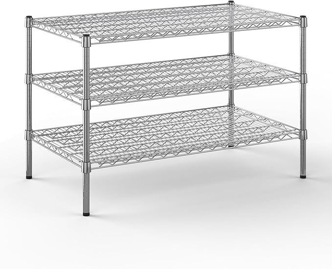 Regal Altair 24" Deep x 42" Wide x 27" Height Wire Shelving Kit | 3-Tier | NSF Commercial Storage Rack Unit
