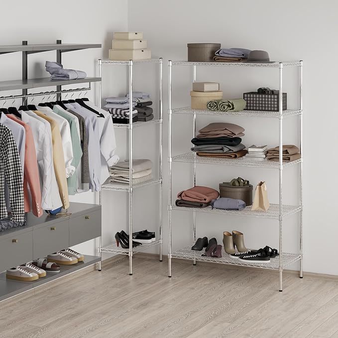 Regal Altair 21" Deep x 42" Wide x 74" Height Wire Shelving Kit | 5-Tier | NSF Commercial Storage Rack Unit