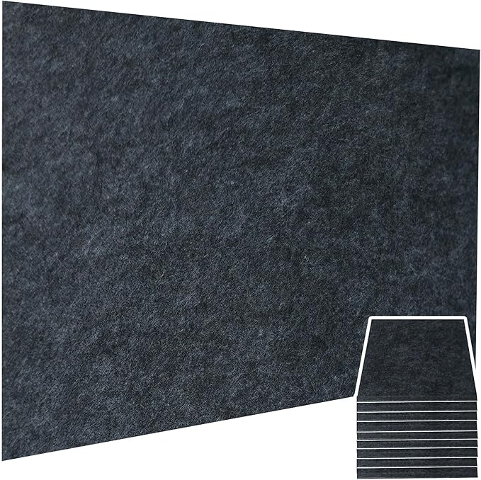 9 Pack Large Cork Board Bulletin Board for Wall 95x47in Self Adhesive Bulletin Board Felt Board for Office School Home Decorative Wall Decor(Size:Each 80x40cm/31.5x15.7 in,Color:Black)