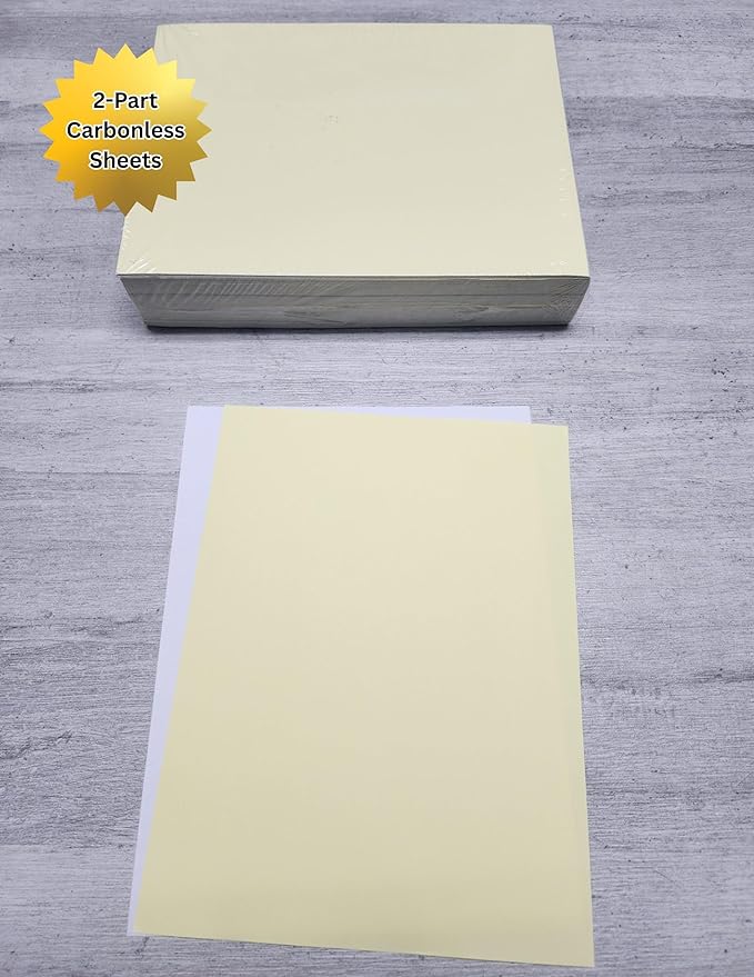 Limited Papers (TM), Carbonless Sheets, Superior, Pre Collated, Multi part, Bond Finish. (2 Part Reverse, 8.5 x 14 Inch, Legal Size, Canary/White (5889), 5 Reams)